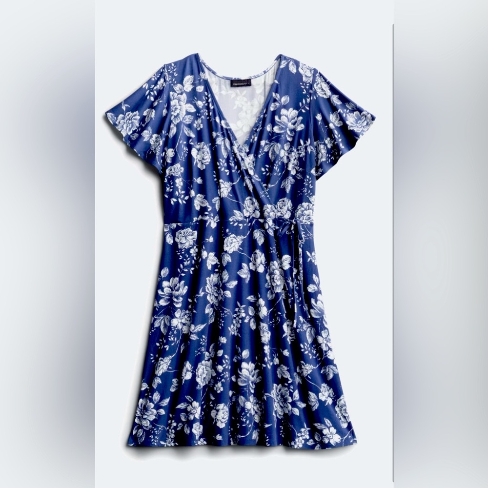 Fortune & Ivy dress. Roxanne Faux Wrap Knit Dress. New with tags.